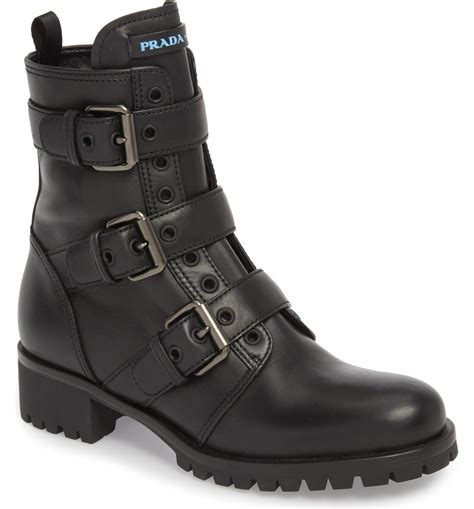 prada combat boots buckle